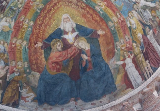 聖母戴冠のフレスコ画が美しかった！