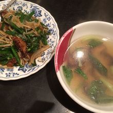 レバニラと椎茸スープ