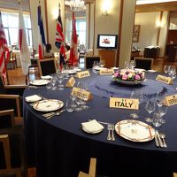 サミット首脳が会食したテーブル