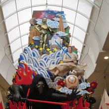 スターウォーズのキャラクターが並んでいます