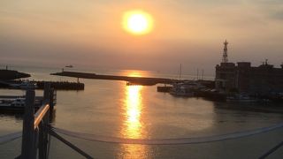 何とか夕陽が見られました！