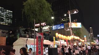 夏のイベントやっていました！新橋こいち祭！