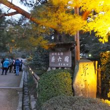 入口あたり。夜間開園時。