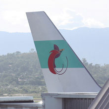 ニューギニア航空の旅客機は極楽鳥のマークでした。