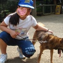 2006年のハナコ。小学生の娘にも扱える心優しい犬。