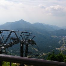 北側のリフト駅の展望台から見下ろした風景