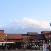 正面に富士山