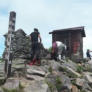 山頂っぽい祠が長野側・群馬側に２つあります