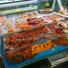 甲殻類貝類も充実