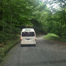 大清水から一ノ瀬まで約15分。林道を通っていきます。