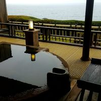 無料貸切風呂は広くて景色も良い