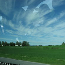 空港を出てすぐの景色