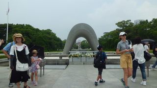 平和祈念式典が行われる公園