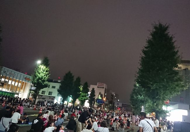 七夕祭りの前日の花火