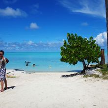 人が少ないのでまるでプライベートビーチ