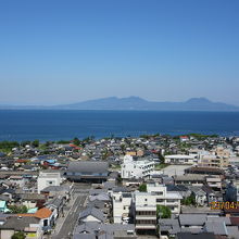 天守から臨む阿蘇連山