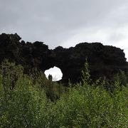 溶岩でできた不思議な岩