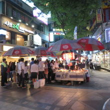 BIFF広場には露店・屋台が出ています