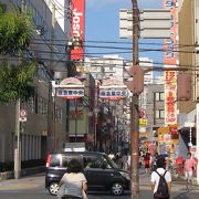 阪急茨木市駅東口真ん前の商店街