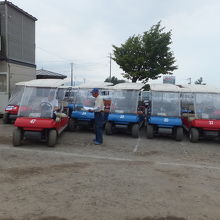 カートで広い花畑を見て回れるようになってました。