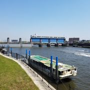 新中川最下流の水門