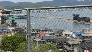 風の道の高台からボートレースが見えた