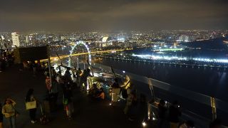 シンガポール一の景色を見ながらのディナー