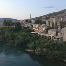 スタリモストから眺めるネレトヴァ川