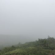 霧で何も見えませんでした