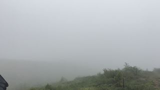 霧で何も見えませんでした