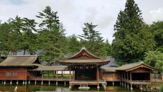 広大な敷地の荘厳な神社