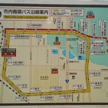 市内循環バスの路線図