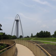 森の中の回廊からからの風景