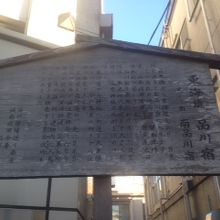 品川宿の立て札