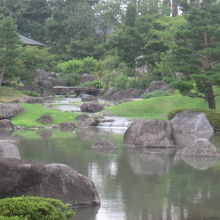 立派な日本庭園です