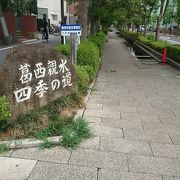 きれいに整備された遊歩道