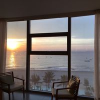 朝日を浴びて起床