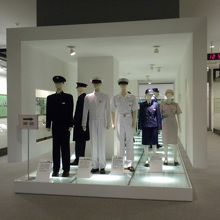 資料館にある制服の展示