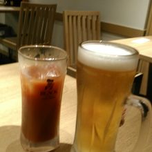 カシスオレンジと生ビール