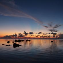 朝のビーチはとても雄大！