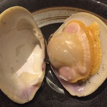 とても大きい手蛤で味も最高に美味しいです