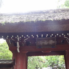 茅葺きの山門です。