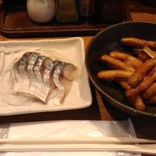 しめ鯖とごぼう天ぷら