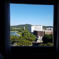 岡山城が見える部屋に泊まりました。