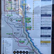 見にくいですが、G.linkとバスの路線図