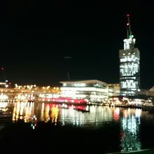 港の夜景です