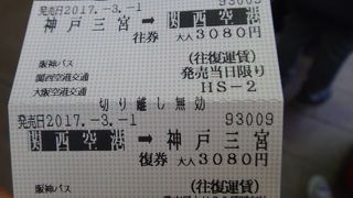 往復チケットが便利（関空リムジンバス）