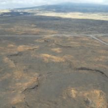 到着時の溶岩台地の景色