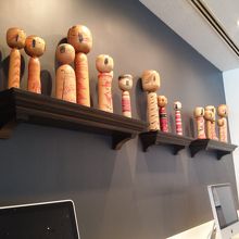 こけしのディスプレイ