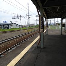 プラットホームは地上階です